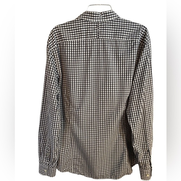NWT Banana Republic Grey and Black Plaid Long Sleeve Dress  Shirt Mens XLg - Picture 2 of 15